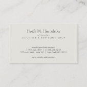  stijlillustratie van citroenen op ivoor visitekaartje (Achterkant)