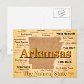  stijlkaart Arkansas Briefkaart (Voorkant / Achterkant)