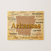  stijlkaart Arkansas Legpuzzel (Horizontaal)