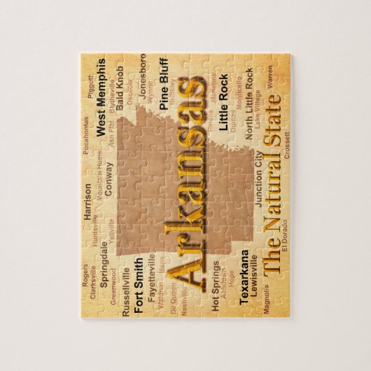  stijlkaart Arkansas Legpuzzel (Verticaal)