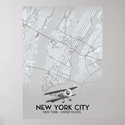  stijlkaart New York City Poster (Voorkant)