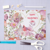  stijlkardinalen amid pasteelbloemen tissuepapier (Craft)