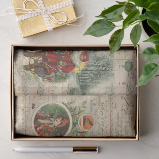  stijlkerstbedekking, met lood, vel muziek tissuepapier (Geschenk)