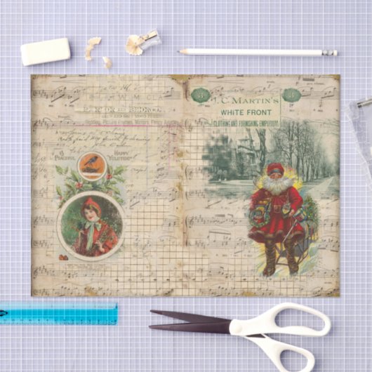  stijlkerstbedekking, met lood, vel muziek tissuepapier (Craft)