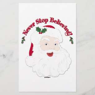 stijlkerstman houdt nooit op te geloven briefpapier