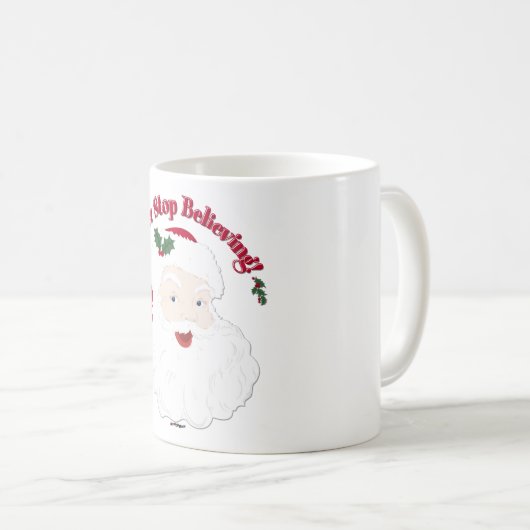  stijlkerstman houdt nooit op te geloven koffiemok (Voorkant rechts)