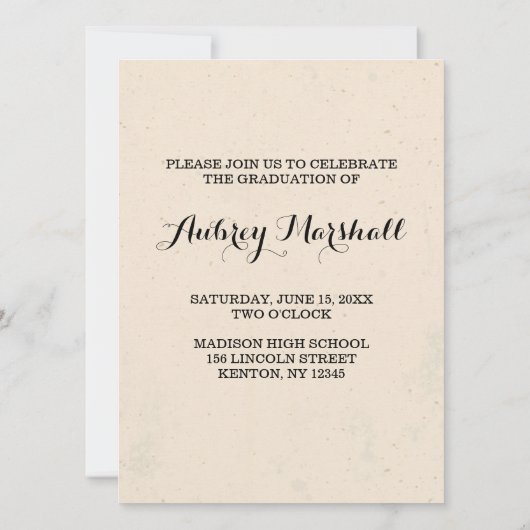 Stijlklasse van 20xx-Afstuderen Kaart (Achterkant)