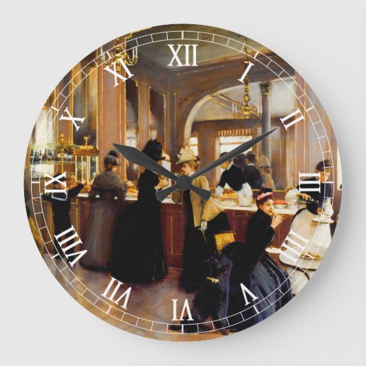  stijlklok met gebak-shoppe kunst grote klok (Voorkant)