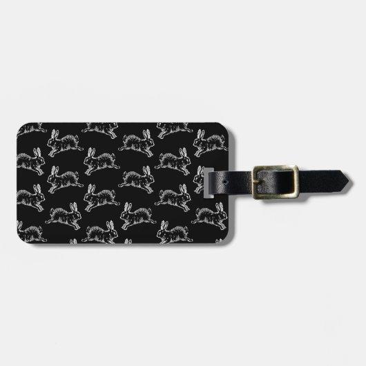  stijlkonijnen afdrukken Patroonkunst Bagagelabel (Voorkant horizontaal)