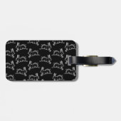  stijlkonijnen afdrukken Patroonkunst Bagagelabel (Achterkant horizontaal)
