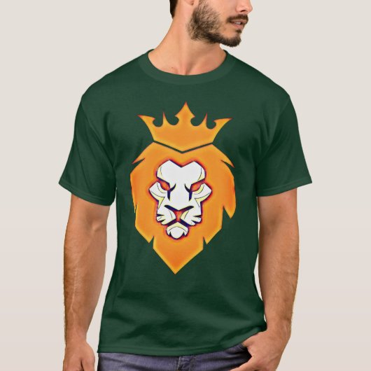 Stijlkoning met Kroon in zomerkleur T-Shirt (Voorkant)