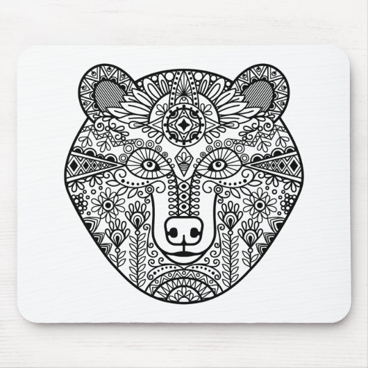 Stijlkop Beer Muismat (Voorkant)