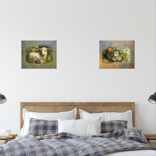 Stijllamp en Bloemmand Mooi Muurkunst Sets (Slaapkamer)