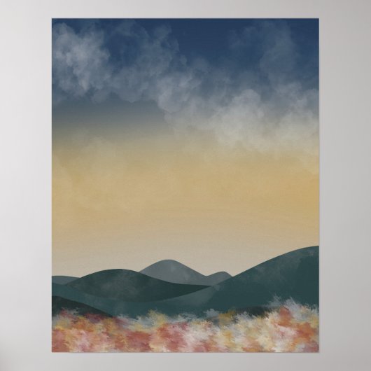  Stijlliggend Poster voor  landschapswand (Voorkant)