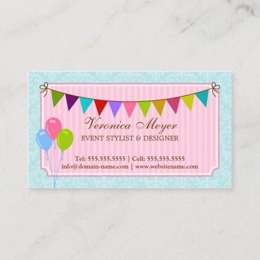 Stijllijst en ontwerp van gebeurtenissen visitekaartje (Achterkant)