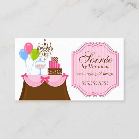 Stijllijst en ontwerp van gebeurtenissen visitekaartje (Voorkant)