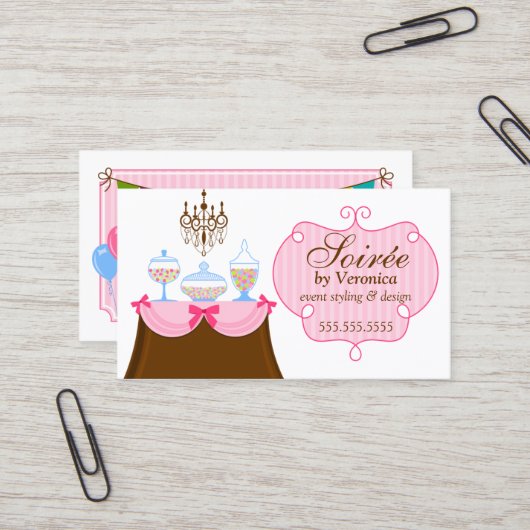 Stijllijst en ontwerp van gebeurtenissen visitekaartje (Voorkant / Achterkant in situ)