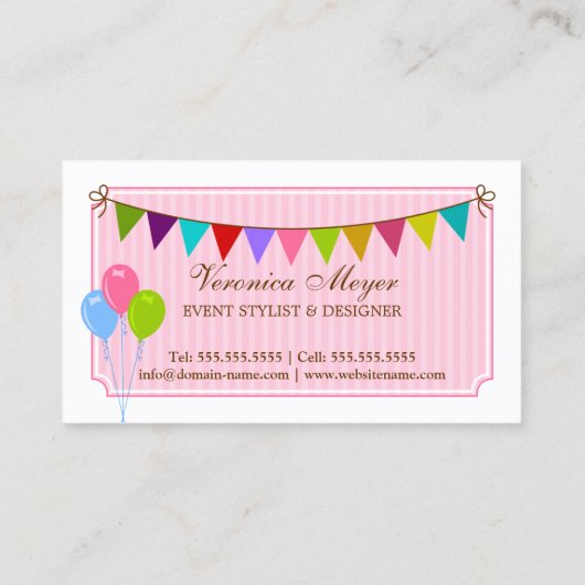 Stijllijst en ontwerp van gebeurtenissen visitekaartje (Achterkant)