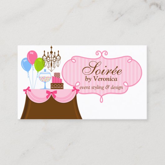 Stijllijst en ontwerp van gebeurtenissen visitekaartje (Voorkant)