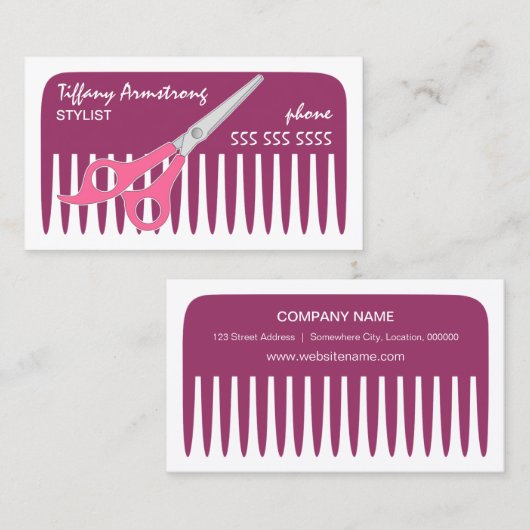 Stijllijst/hairdresse Visitekaartje (Voorkant / Achterkant)