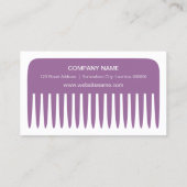 Stijllijst/Hairdresser Paars Visitekaartje (Achterkant)