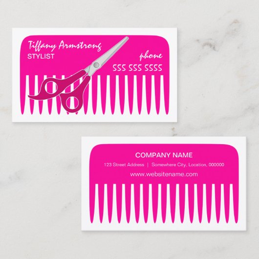 Stijllijst/hairdresser Visitekaartje (Voorkant / Achterkant)