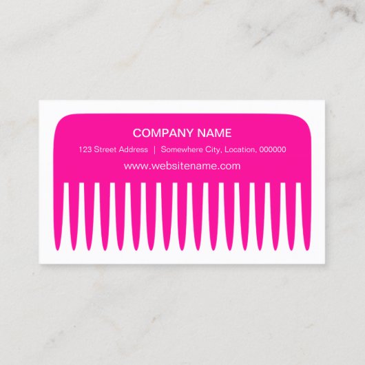 Stijllijst/hairdresser Visitekaartje (Achterkant)