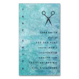 Stijllijst met Posh Blue Grey Texture Magnetisch Visitekaartje