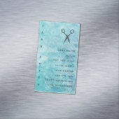 Stijllijst met Posh Blue Grey Texture Magnetisch Visitekaartje (Voorbeeld)