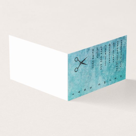 Stijllijst met Posh Blue Grey Texture Visitekaartje (Buitenkant)