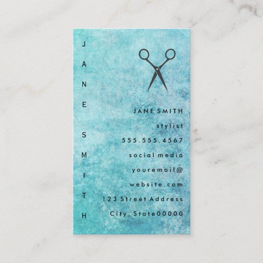 Stijllijst met Posh Blue Grey Texture Visitekaartje (Voorkant)