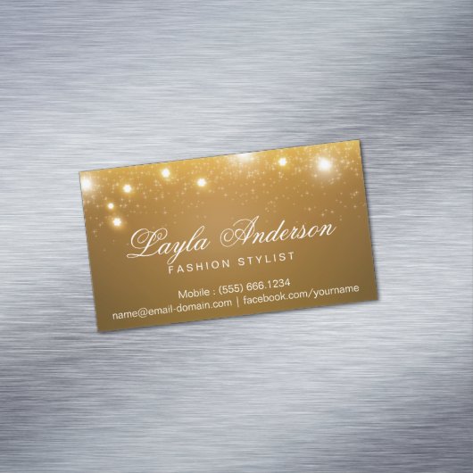 Stijllijst mode - Glitter Glitter Winkels Visitekaartje Magneet (Voorbeeld)