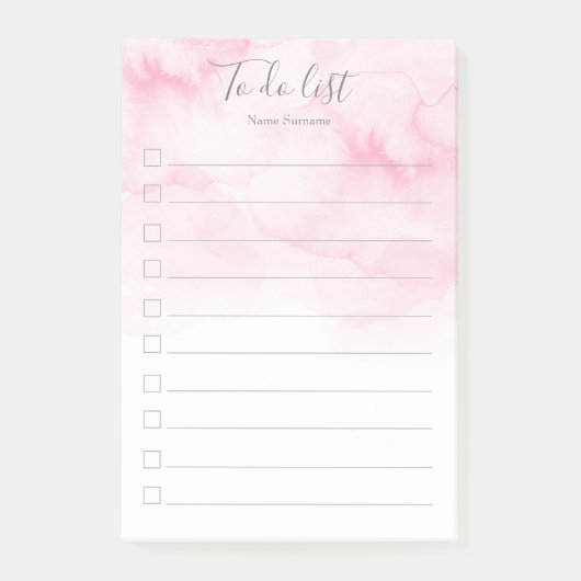 Stijllijst, Modern, Meisje, Waterverf, om lijst te Post-it® Notes (Voorkant)