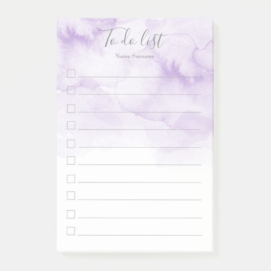 Stijllijst, Modern, Meisje, Waterverf, om lijst te Post-it® Notes (Voorkant)