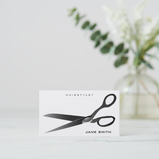 Stijllijst of Barber (schaar) Afsprakenkaartje (Staand voorkant)