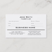 Stijllijst of Barber (schaar) Afsprakenkaartje (Achterkant)