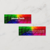 Stijllijst - Radiale regenboogkleuren Mini Visitekaartje (Voorkant / Achterkant)