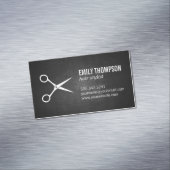 Stijllijst | Schapen | Donkere textuur Achtergrond Magnetisch Visitekaartje (Voorbeeld)