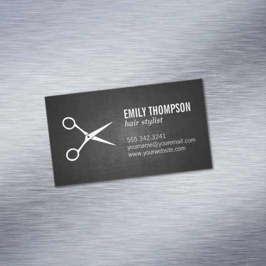 Stijllijst | Schapen | Donkere textuur Achtergrond Magnetisch Visitekaartje (Voorbeeld)