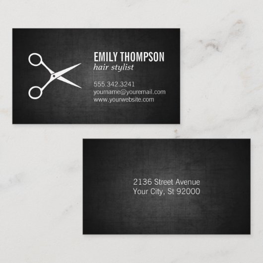 Stijllijst | Schapen | Donkere textuur Achtergrond Visitekaartje (Voorkant / Achterkant)