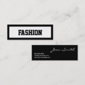 Stijllijst van de Mode van de Vette Grens Mini Vis Visitekaartje (Voorkant / Achterkant)