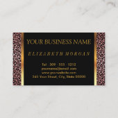 Stijllijst van het haar in een Stusty Roos Leopard Visitekaartje (Achterkant)