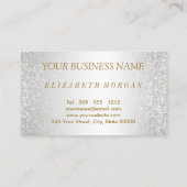 Stijllijst van het haar in een Witte Glitter en Fl Visitekaartje (Achterkant)