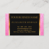 Stijllijst van het haar in een Zachte Roze Glitter Visitekaartje (Achterkant)