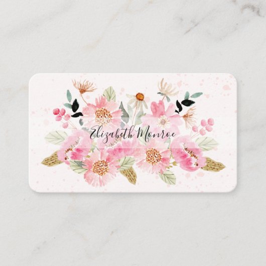 Stijllijst van tuinbloemen afsprakenkaartje (Voorkant)