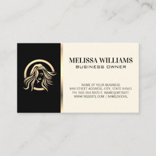 Stijllijst voor dameshaar Schoonheid Visitekaartje