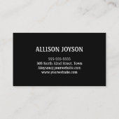 Stijllijst voor glitter en schaar visitekaartje (Achterkant)