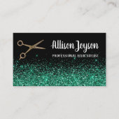 Stijllijst voor glitter en schaar visitekaartje (Voorkant)