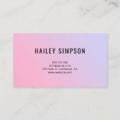 Stijllijst voor gradiënt Modern Haar Visitekaartje (Achterkant)