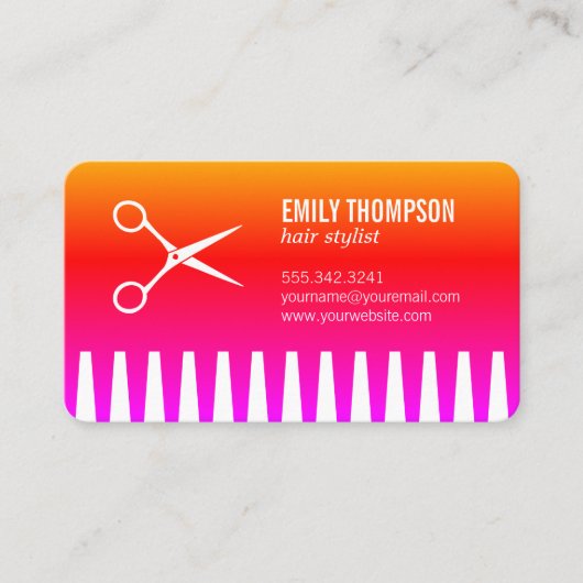 Stijllijst voor heldervet visitekaartje (Voorkant)